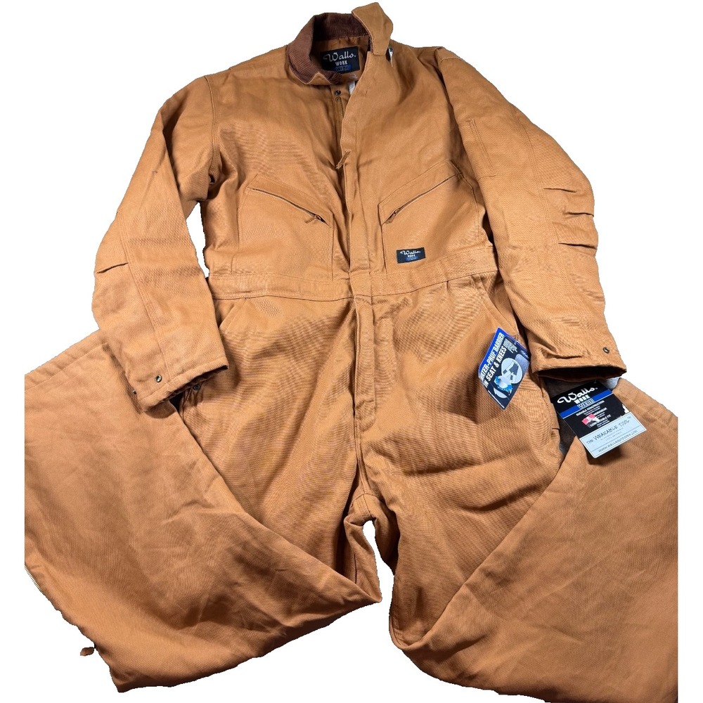 Walls Workwear Insulated Coveralls Men's Large Tall Brown NWT Winter